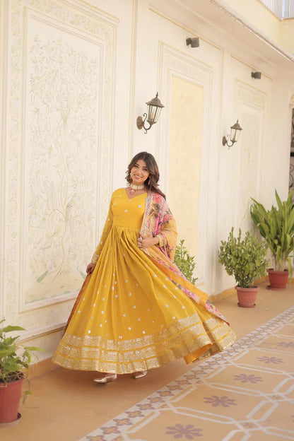 PREMIUM DESIGNER GOWN WITH DUPATTA