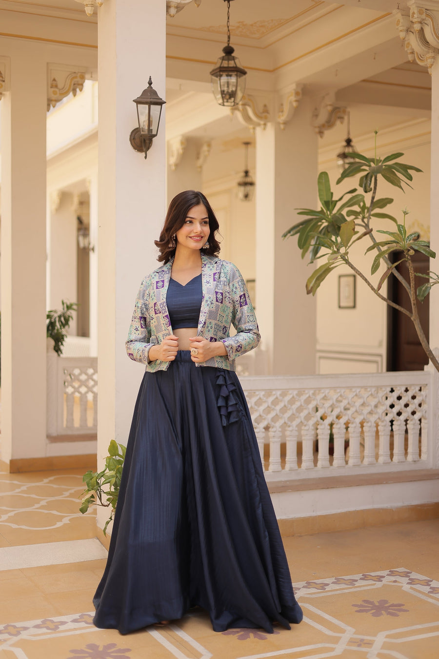 PREMIUM DESIGNER LEHENGA CHOLI WITH KOTI (WDN111) 01