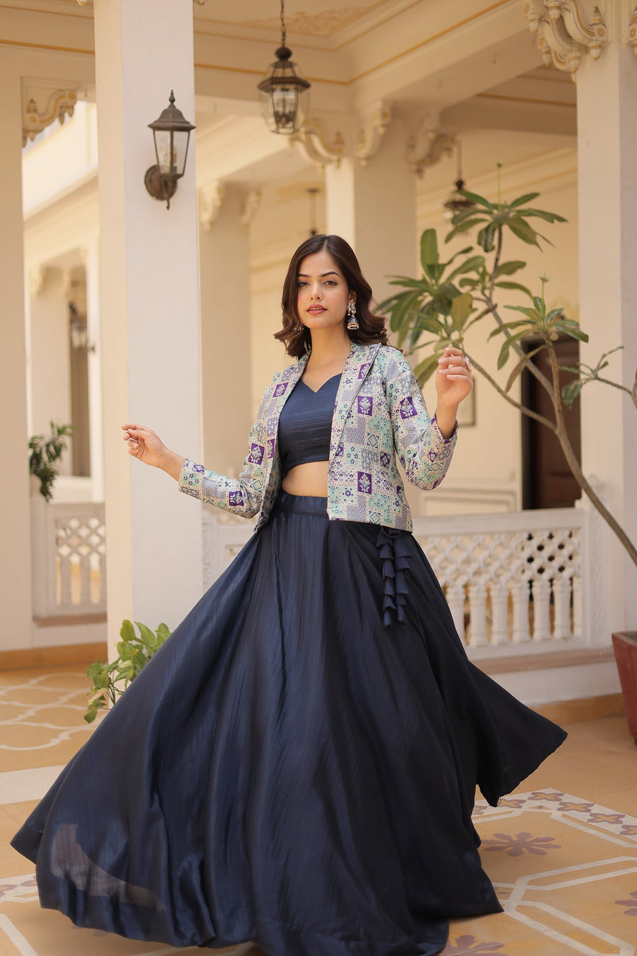 PREMIUM DESIGNER LEHENGA CHOLI WITH KOTI (WDN111) 01