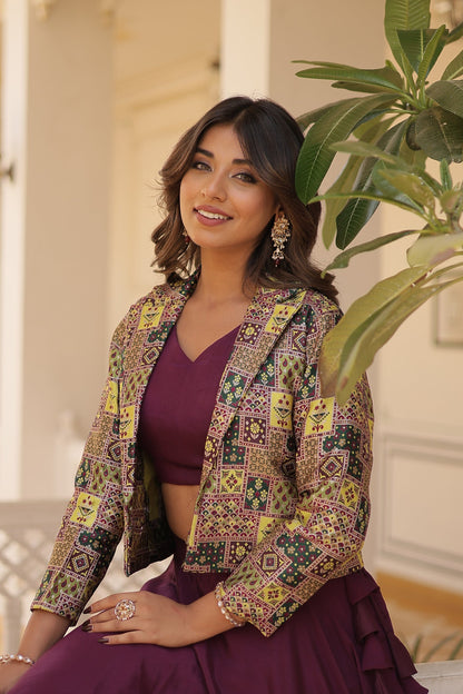 PREMIUM DESIGNER LEHENGA CHOLI WITH KOTI (WDN111) 02