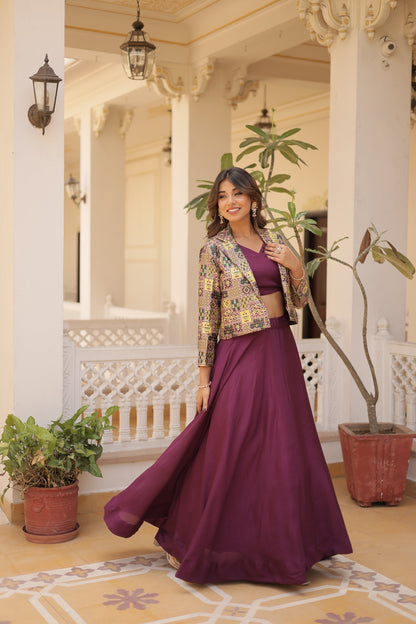 TILTON PREMIUM DESIGNER LEHENGA CHOLI WITH KOTI