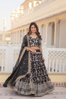 Tilton Designer Dyeable Pure Viscose Jacquard fabric Lehenga Choli & Dupatta Set