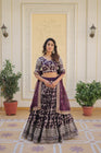 Tilton Designer Dyeable Pure Viscose Jacquard fabric Lehenga Choli & Dupatta Set