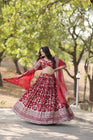Tilton Designer Dyeable Pure Viscose Jacquard fabric Lehenga Choli & Dupatta Set