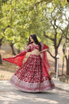 Tilton Designer Dyeable Pure Viscose Jacquard fabric Lehenga Choli & Dupatta Set