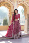 TILTON GEORGETTE FLARED LEHENGA CHOLI WITH SEQUINS AND EMBROIDERED WORK
