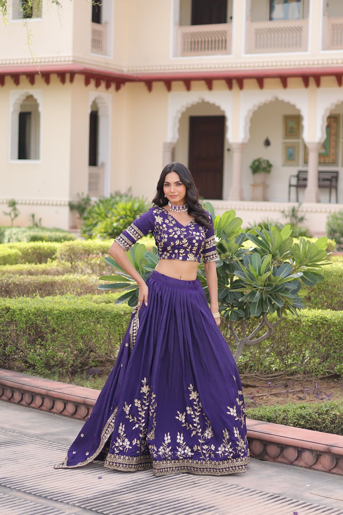 WEDDING SPECIAL NC VICHITRA SILK HEAVY SEQUINS EMBROIDERED LEHENGA CHOLI WITH DUPATTA (TT12)