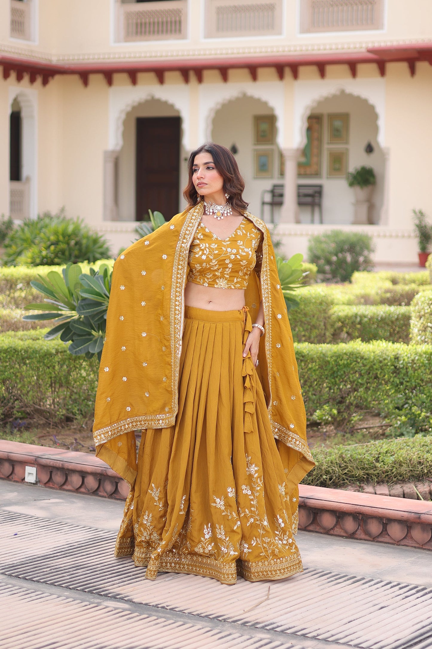 WEDDING SPECIAL NC VICHITRA SILK HEAVY SEQUINS EMBROIDERED LEHENGA CHOLI WITH DUPATTA (TT12)