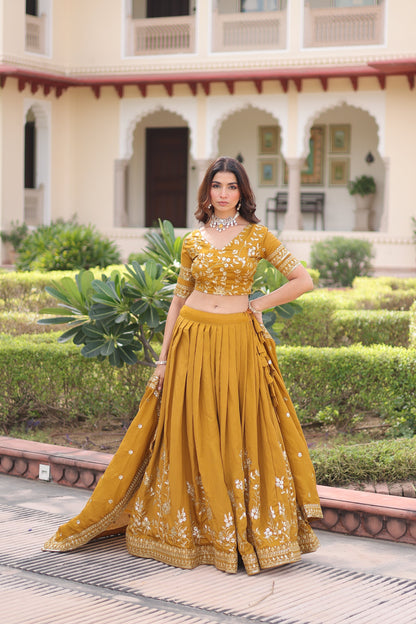 WEDDING SPECIAL NC VICHITRA SILK HEAVY SEQUINS EMBROIDERED LEHENGA CHOLI WITH DUPATTA (TT12)