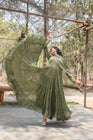 Tilton Desirable Women's gown Made With Faux Blooming Fabrics and Designer Embroidered Dupatta