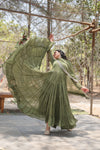 Tilton Desirable Women's gown Made With Faux Blooming Fabrics and Designer Embroidered Dupatta