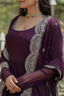 Tilton Desirable Women's gown Made With Faux Blooming Fabrics and Designer Embroidered Dupatta