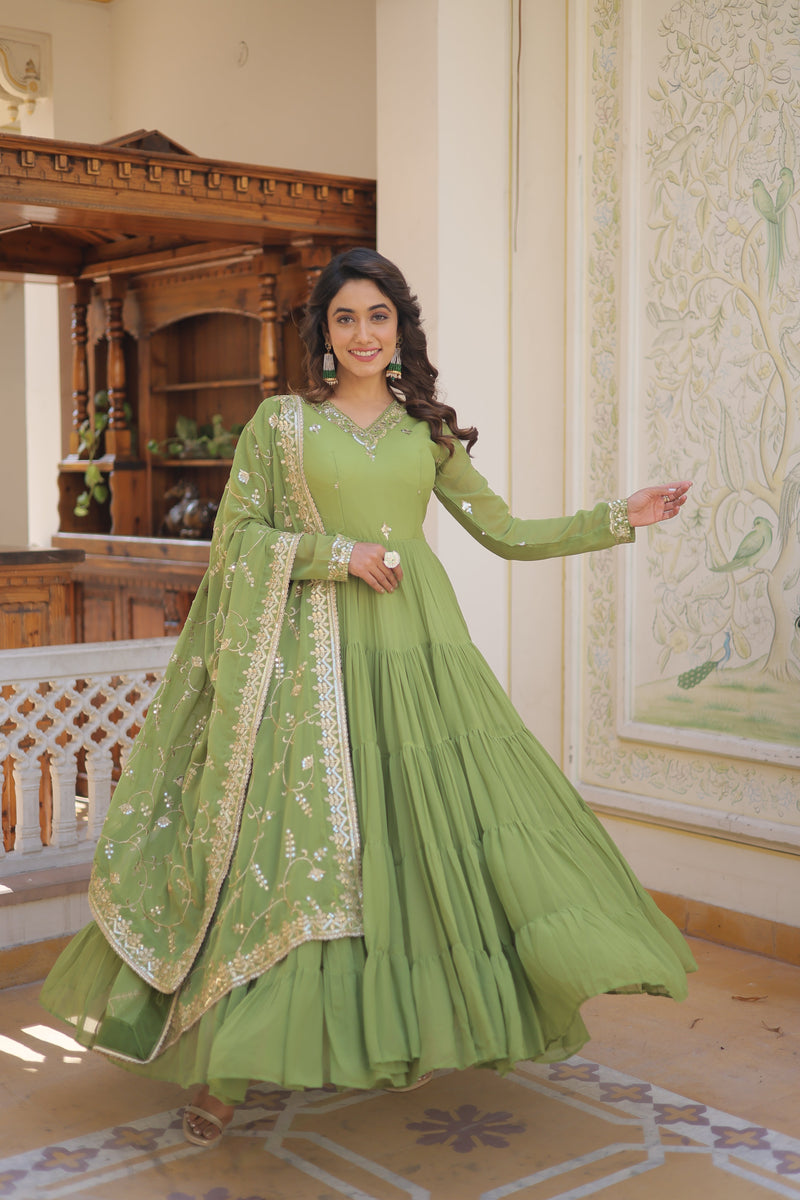 Tilton premium gown with dupatta