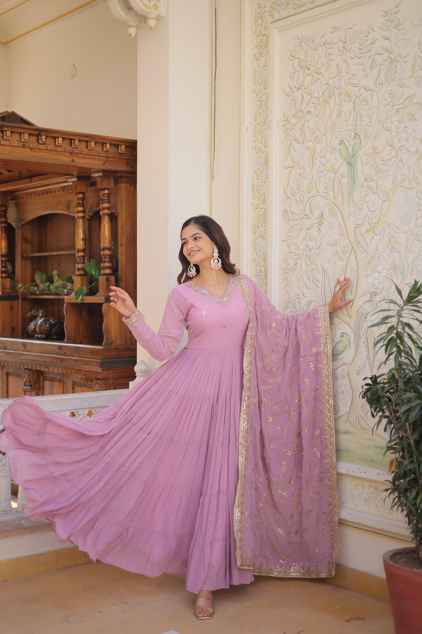 Tilton premium gown with dupatta