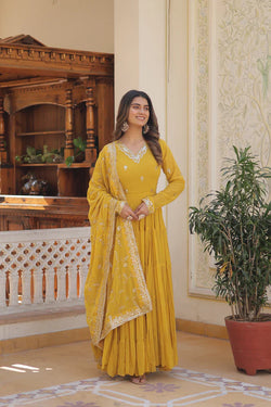 premium gown with dupatta