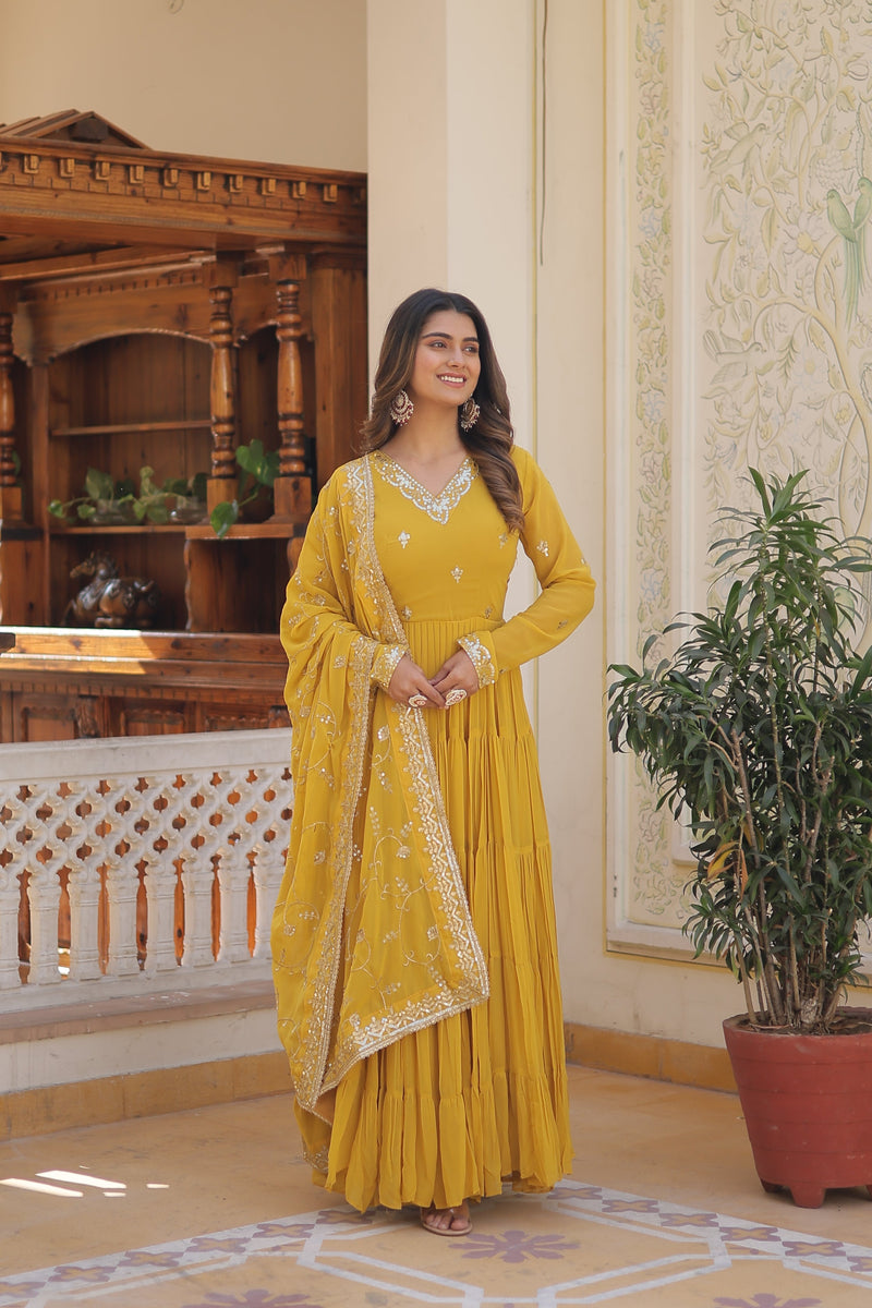 Tilton premium gown with dupatta