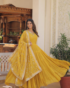 Tilton premium gown with dupatta