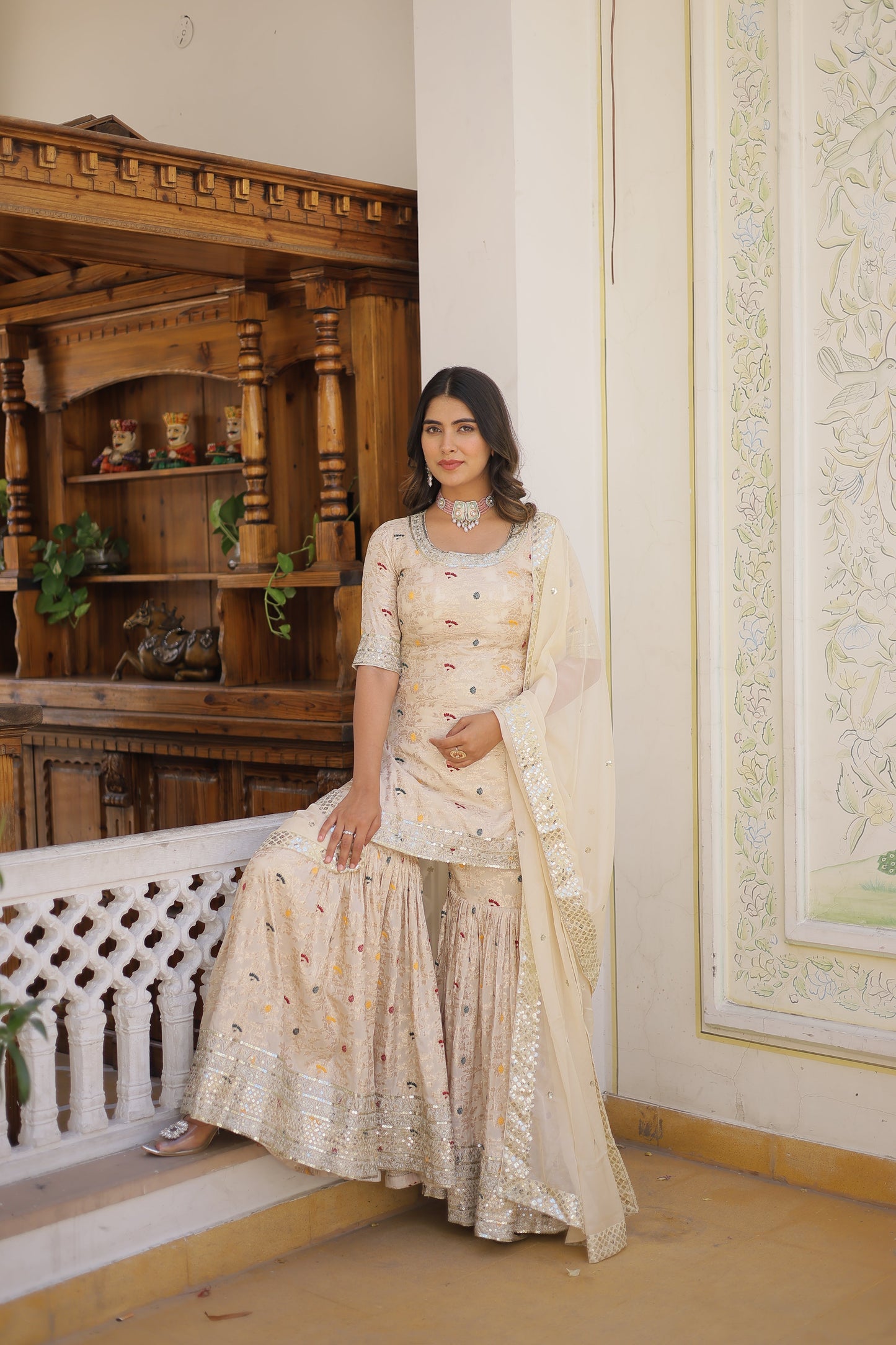 TILTON PERFECT READYMADE DESIGNER GHARARA SUIT SET