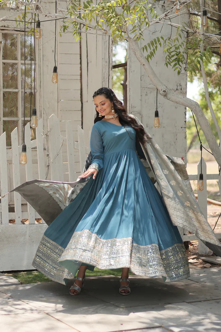 PREMIUM DESIGNER GOWN WITH DUPATTA