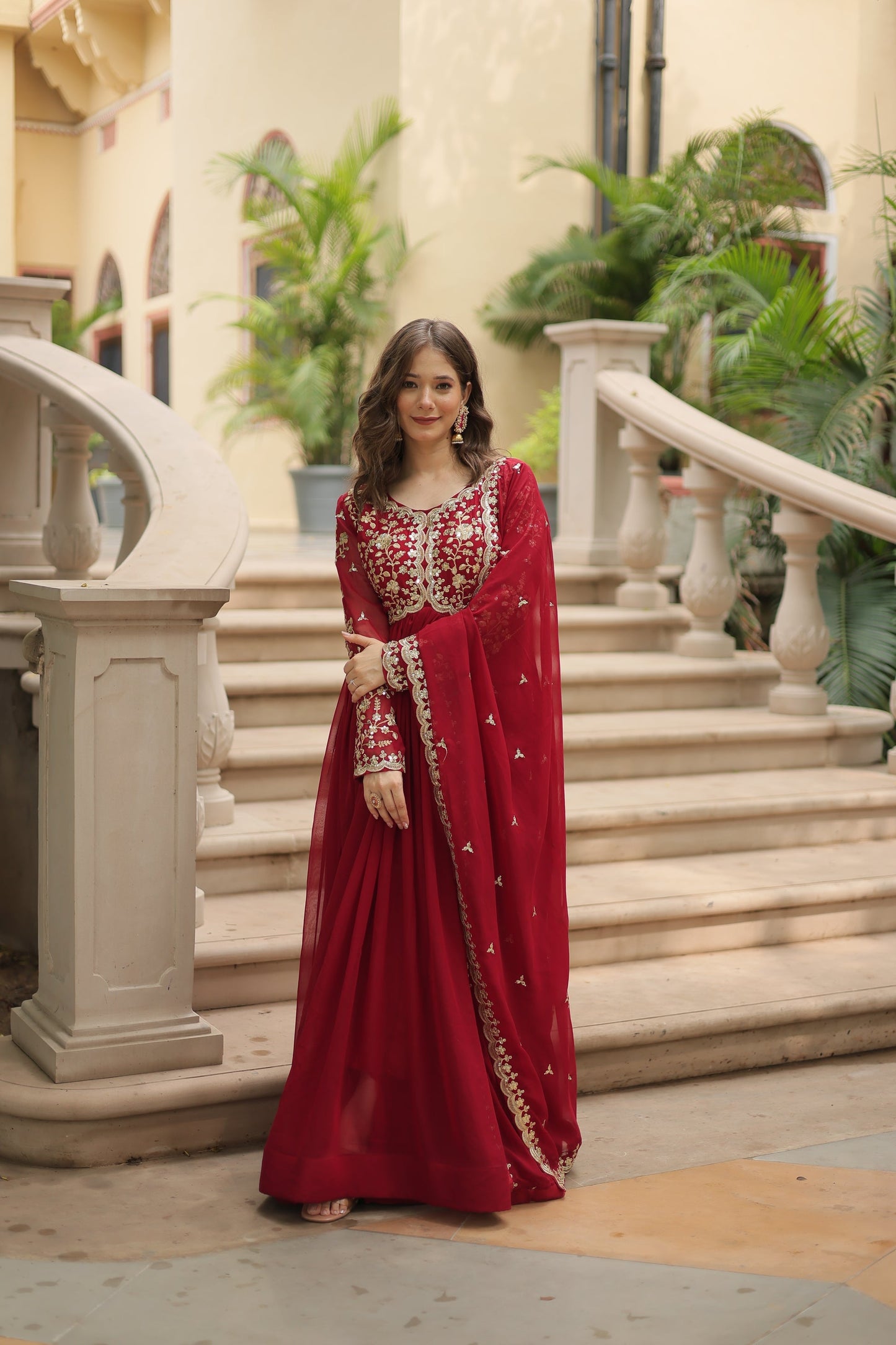 FESTIVAL SPECIAL SEQUINS EMBROIDERES GOWN WITH DUPATTA (WDN07)