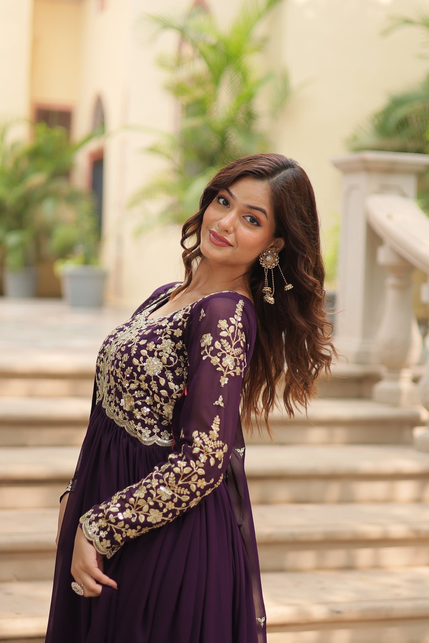 FESTIVAL SPECIAL SEQUINS EMBROIDERES GOWN WITH DUPATTA (WDN07) 01