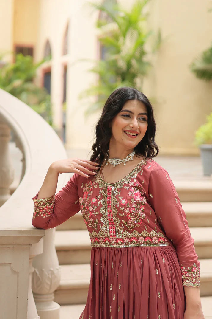 WEDDING SPECIAL FAUX GEORGETTE EMBROIDERED SHARARA WITH DUPATTA(WD126)(01)
