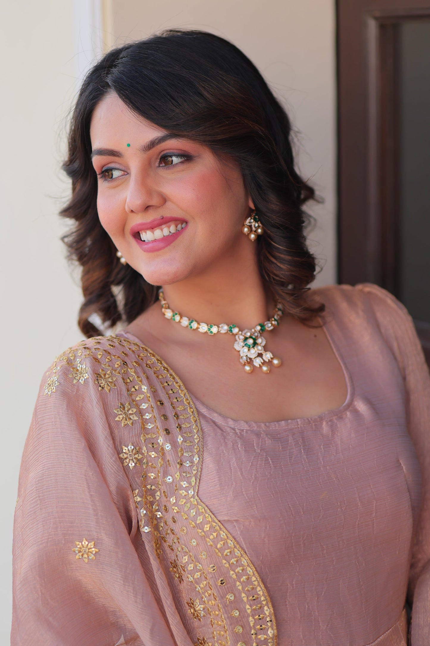 FENDY CHIFFON 12 KALI GOWN WITH EMBROIDERED DUPATTA (WDN45) 01