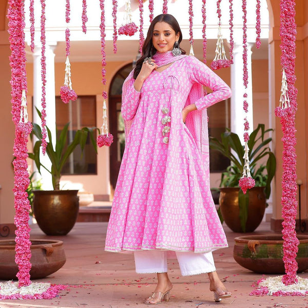 Festive gathering, you'll can opt for PINK ANGRAKHA set which is decorated with finest self SWRD50