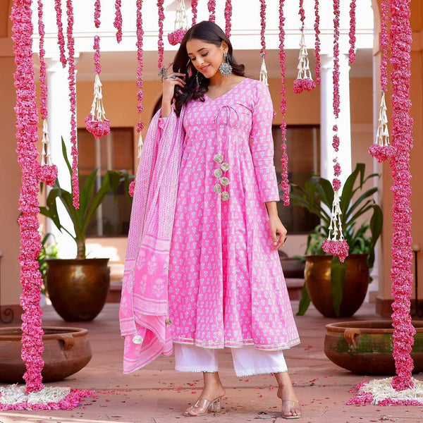 Festive gathering, you'll can opt for PINK ANGRAKHA set which is decorated with finest self SWRD50
