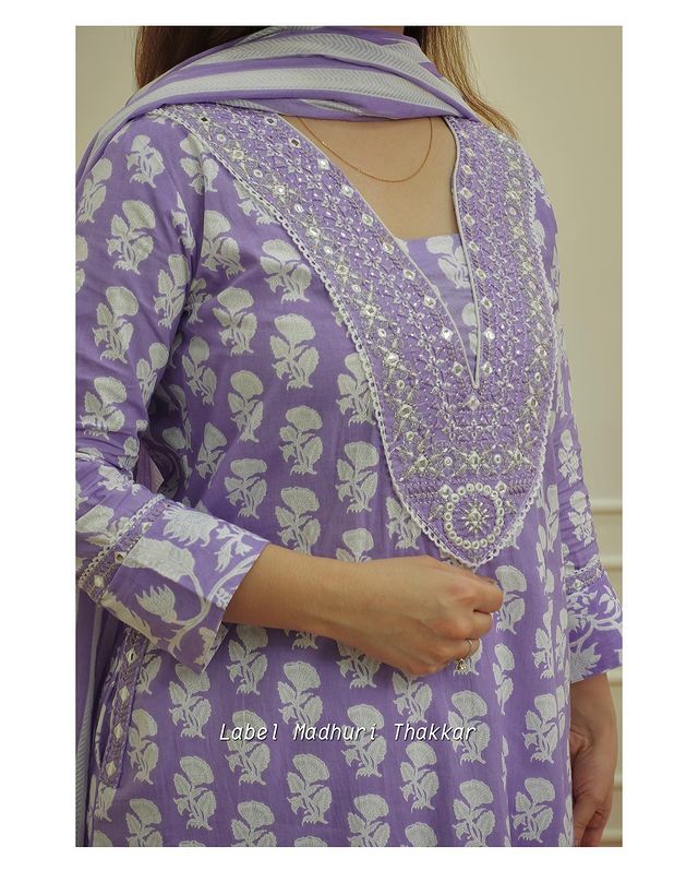 Lavender Embroidery Afghani suit set which is decorated with finest embroidery and motifs. *😍  SWRD75