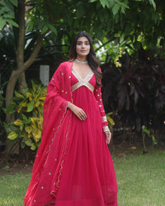 TILTON PREMIUM READYMADE ALIA CUT GOWN WITH DUPATTA SET
