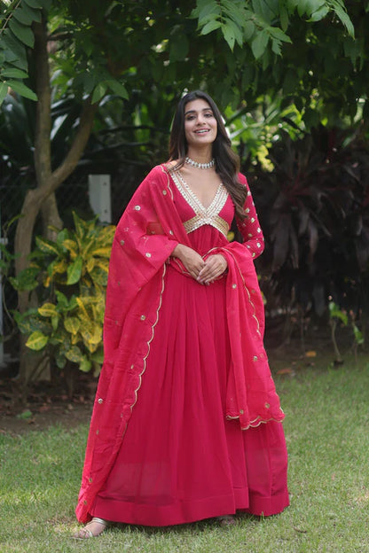 PREMIUM READYMADE ALIA CUT GOWN WITH DUPATTA SET(WD42)