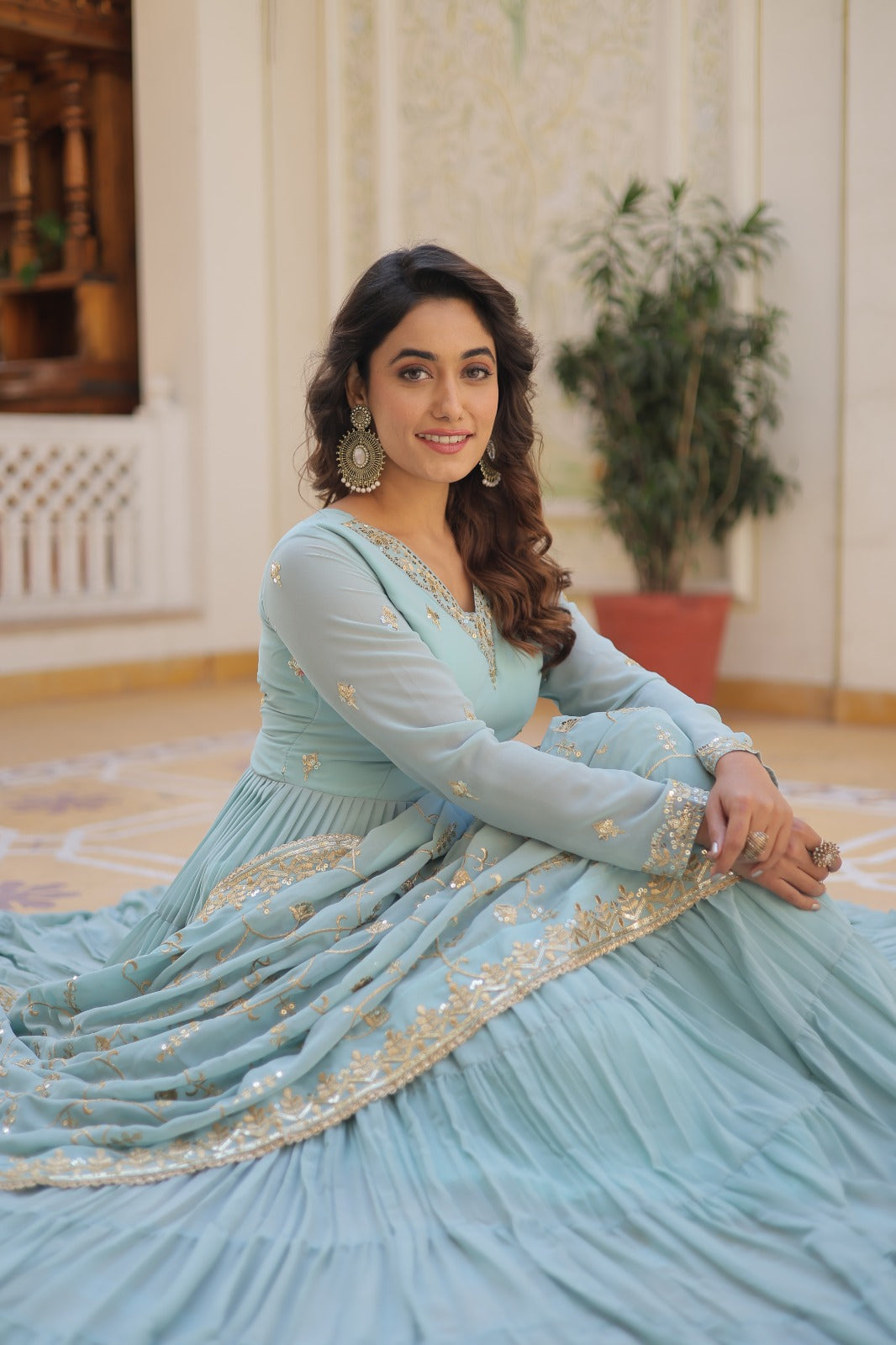 Premium gown with dupatta (WDN15)03