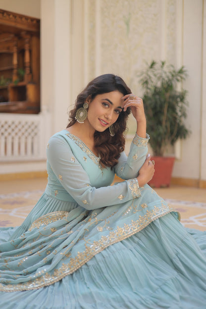 Premium gown with dupatta (WDN15)03