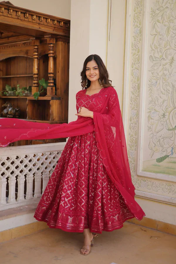 DESIGNER PREMIUM GOWN-WITH-DUPATTA