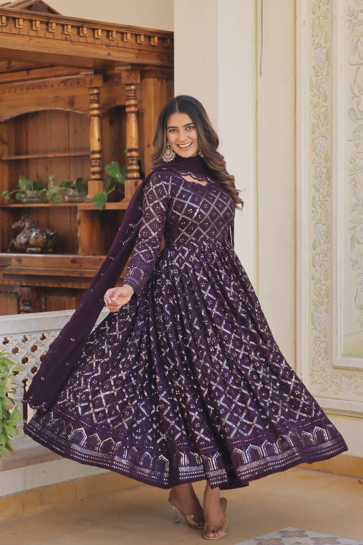 DESIGNER PREMIUM GOWN-WITH-DUPATTA