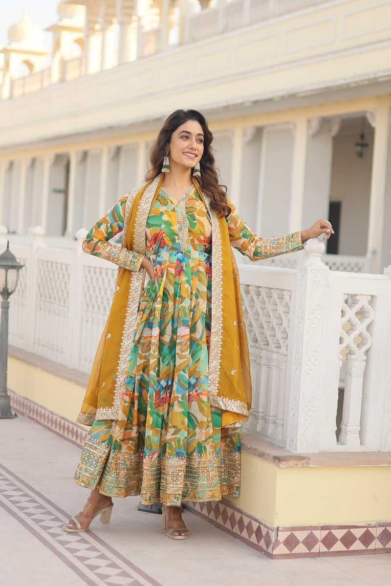 TILTON PREMIUM READYMADE GOWN WITH DUPATTA SET