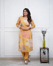 💃Enjoy New Floral Kurta Pant set with amazing lace Work ❤️(RD03)