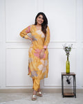 💃Enjoy New Floral Kurta Pant set with amazing lace Work ❤️(RD03)