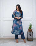 💃Enjoy New Floral Kurta Pant set with amazing lace Work ❤️(RD03)