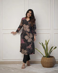 💃Enjoy New Floral Kurta Pant set with amazing lace Work ❤️(RD03)