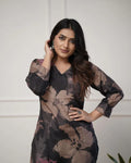 💃Enjoy New Floral Kurta Pant set with amazing lace Work ❤️(RD03)