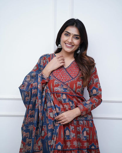 Launching Super Cool, Comfortable And Stylish Pure Cotton Suit Cum Gown Set Which Is Beautifully Decorated With Intricate Hand Work, Jari Work And Lace Detailing In Neck.