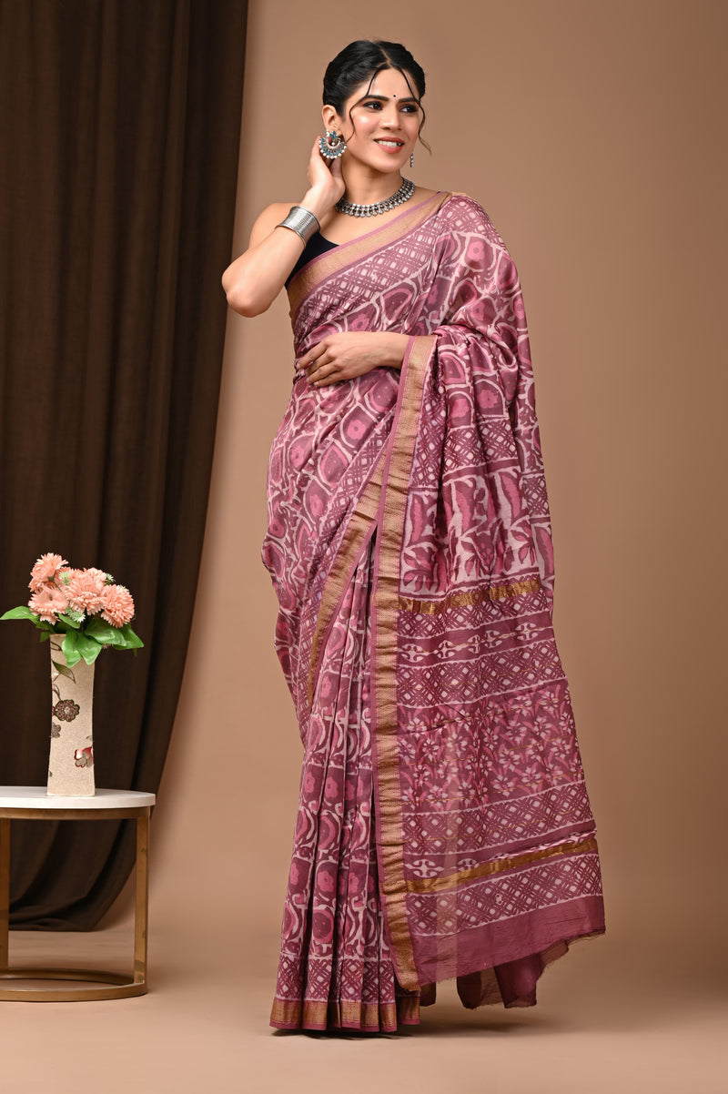 Premium Maheshwari Silk Saree (SWSRMAH28)