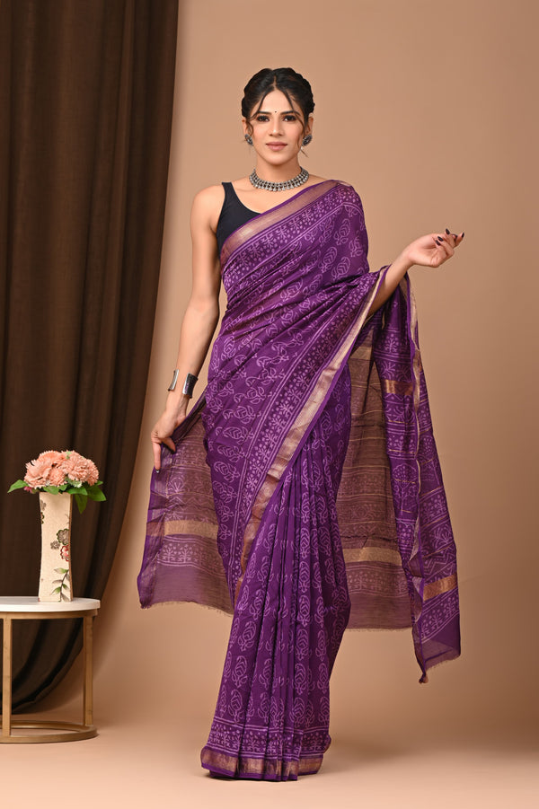 Premium Maheshwari Silk Saree (SWSRMAH40)