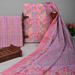 Exclusive Hand block printed cotton suit with cotton dupatta