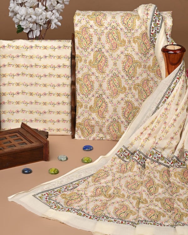 PREMIUM HAND BLOCK PRINTED COTTON SUIT WITH COTTON DUPATTA