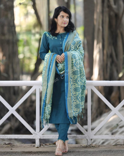 PARIDHAN BY PRERNA COLLECTION'S EXCLUSIVE  COTTON KURTI WITH EMBROIDERY WORK (NFRD43)