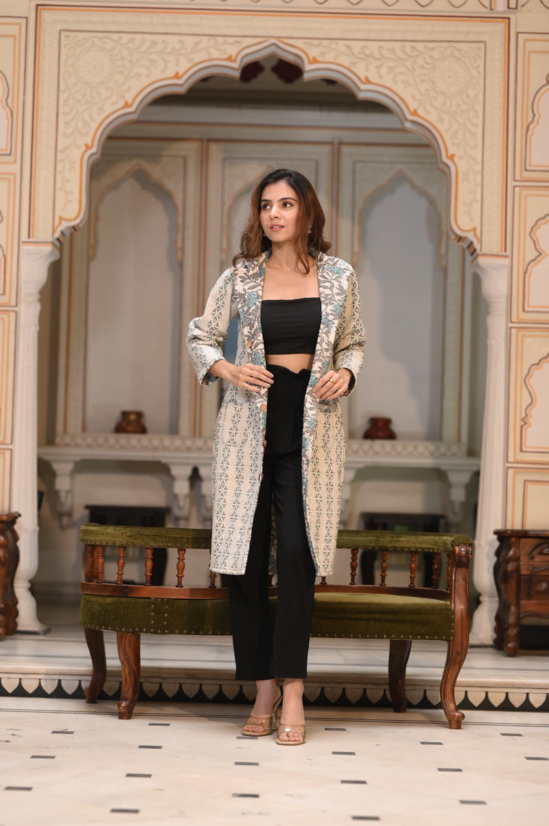 Presenting Jaipuri printed Women's Wear Quilted Full Sleeves JACKETS 🧥(NFWC05)