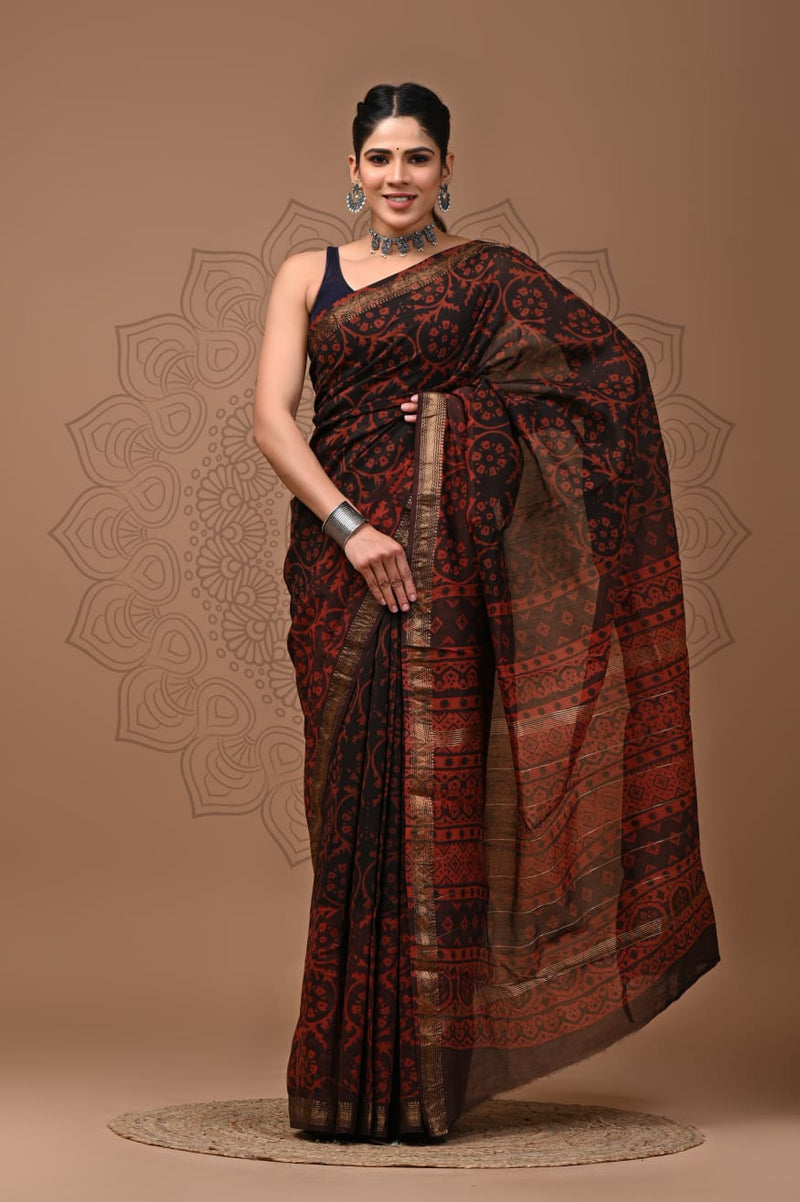 Premium Maheshwari Silk Saree (SWSRMAH38)